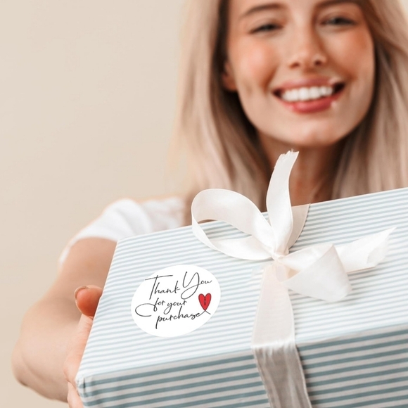 2" THANK YOU FOR YOUR PURCHASE ♥️ STICKERS•NWT• 300 - Picture 6 of 9